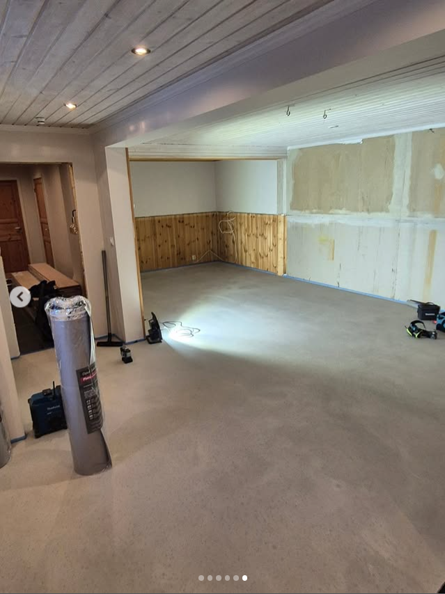 Oppgradering av kjeller, enebolig Asker – I arbeid