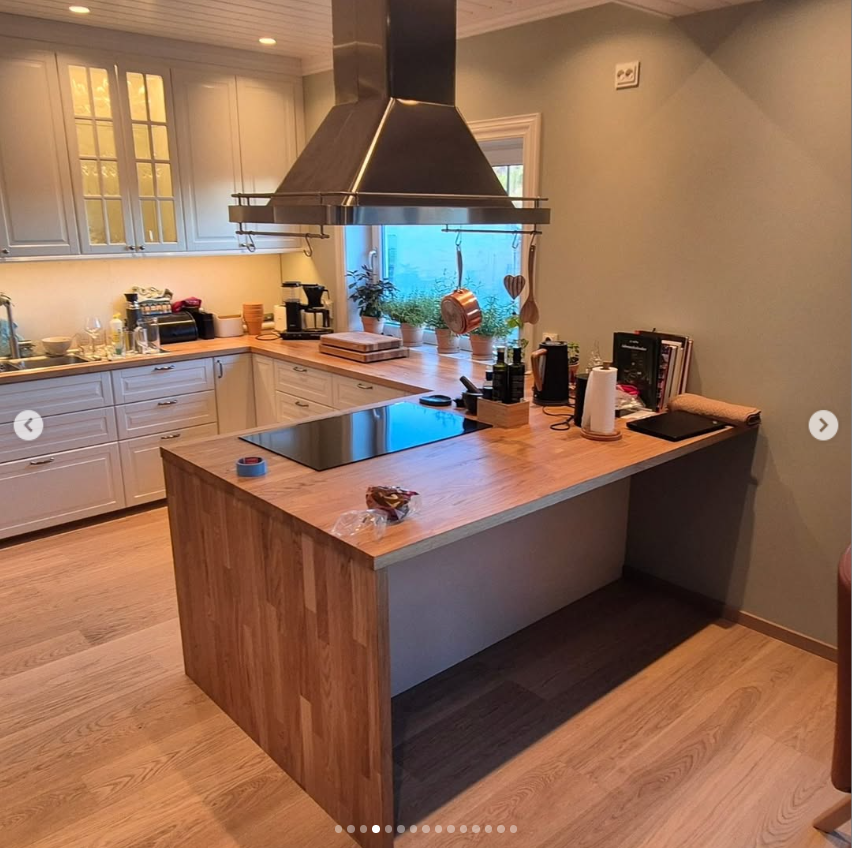 Totalrenovering av enebolig, Slemmestad – Etter – kjøkkenøy