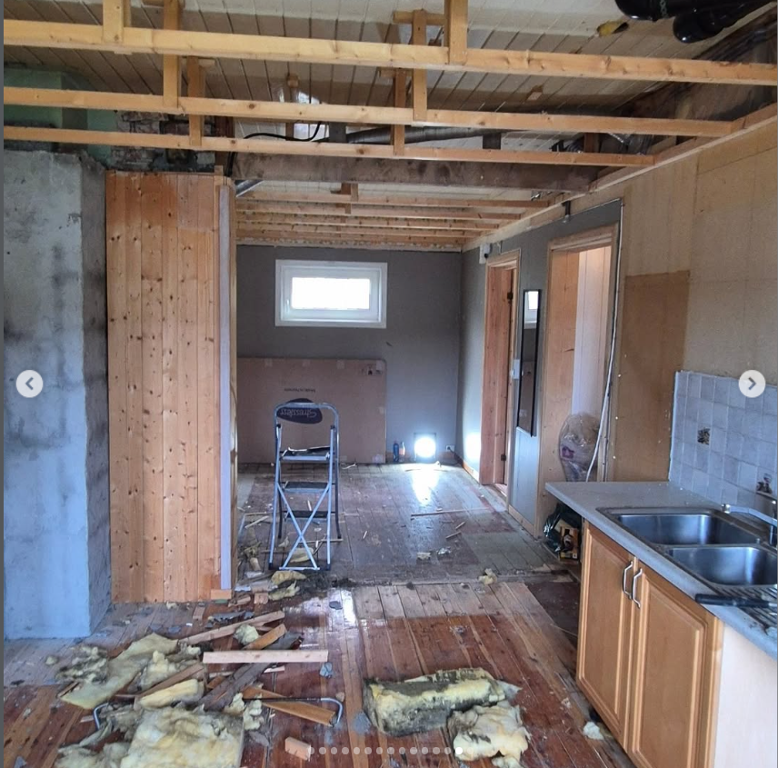 Totalrenovering av enebolig, Slemmestad – Før – rivefase